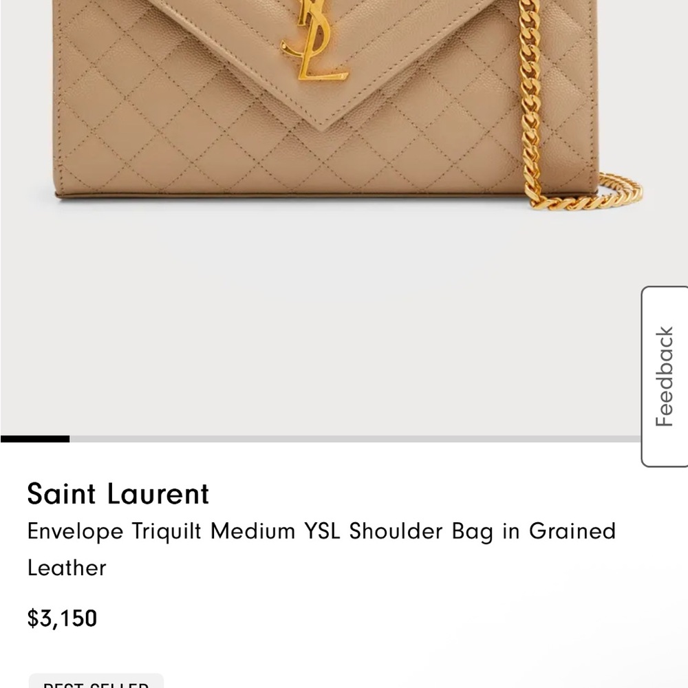 Envelope Triquilt Quilted Medium YSL Shoulder Bag